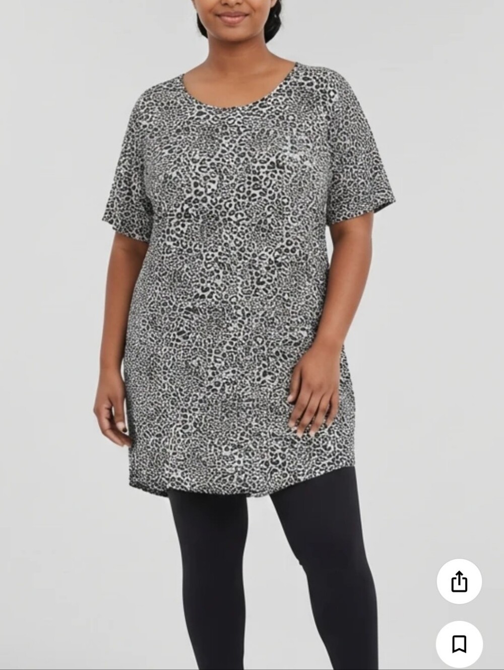 LuLaRoe Grey and Black Leopard Midi Dress
